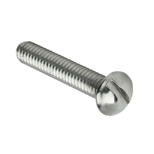 Machine Screws X 10 3/16” BSW X 2 3/4” Long  Round Head Slotted Steel Bolts 