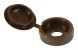 No10-No12 - Hinged Woodscrew Cover Cap HCC1L - Brown - Pack of 25
