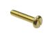 M3.5 x 10mm - Machine Screw Pan Head Slotted DIN 85 - Brass - Pack of 25