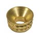 No10 - Turned Pattern Screw Cup - Brass - Pack of 25
