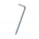 30mm - Screw Hook Square - BZP - Pack of 25
