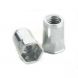 M5 - Blind Rivet Nut Half Hexagon Thin Sheet Grip Range 0.5mm-3.0mm - A2 Stainless Steel - Pack of 25