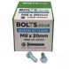 M8 x 20mm - Hexagon Set Screw DIN 933 Grade 8.8 - BZP - Industry Pack of 1000