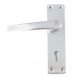 Locking Door Handle - Wells - Polished Aluminium - Pair