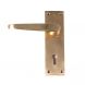 Locking Door Handle - Victorian - Brass - Pair