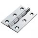 75mm x 50mm - Butt Hinge - DSW Double Steel Washered Chrome Plated - Pair