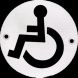 76mm - Circular Sign - Disabled - Stainless Steel