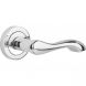 Round Rose Door Handle - Berkley - Fire Rated - Polished Chrome - Pair