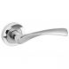 Round Rose Door Handle - Stirling - Fire Rated - Chrome Satin Chrome Dual Tone - Pair