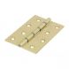 102mm x 67mm - Double Steel Washered Hinge - Polished Brass - Pair