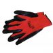 Nitrile Coated Gloves Red And Black - Large