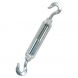 12mm - Hook and Hook Bolt Straining Screw - Galvanised Forged - Pack of 5