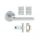 Round Rose Door Handle Pack - Radmore - Polished Chrome Plated - Pair