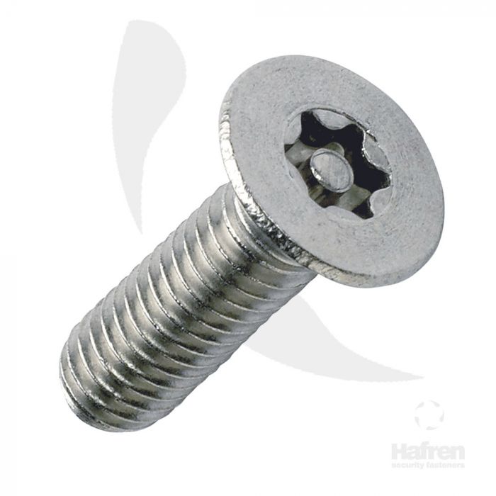 M3 x 6mm - Security Machine Screw Resistorx Countersunk - A2 Stainless Steel - Pack of 100