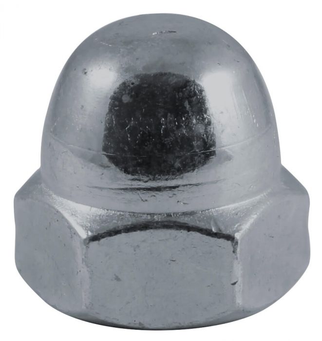 DIN 1587 M4 DOME NUTS ZINC METRIC BRIGHT ZINC PLATED HEXAGON DOME NUTS 