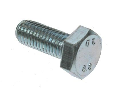 M5 x 14mm - Hexagon Set Screw DIN 933 Grade 8.8 - BZP - Pack of 100