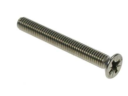 M2 x 6mm - Machine Screw Countersunk Pozidrive DIN 965 - A2 Stainless Steel - Pack of 100
