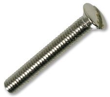 M3.5 x 40mm - Machine Screw Raised Countersunk Slotted DIN 964 - Nickel Plated - Pack of 25