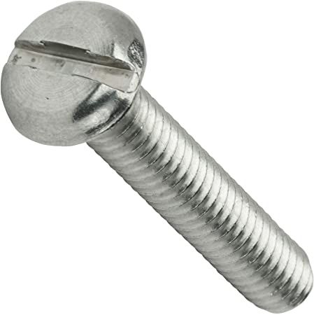 M2 x 8mm - Machine Screw Pan Head Slotted - A2 Stainless Steel DIN 85 - Pack of 100