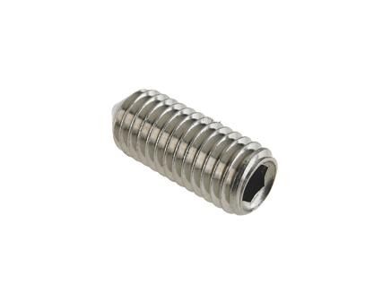 M6 x 6mm - Socket Set Screw Cone Point - A2 Stainless Steel - Pack of 25