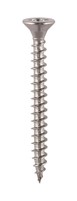 3.5mm x 20mm - Chipboard Woodscrew Pozidrive Countersunk - A2 Stainless Steel - Pack of 400