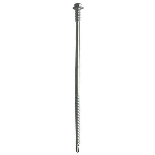 12G x 170mm - Self Drilling Screw High Thread No3 Point Hexagon - BZP - Pack of 25