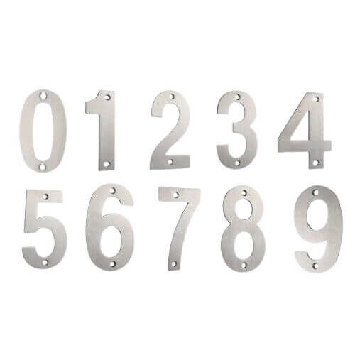 76mm - Numeral Number 4 - Chrome Plated