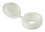 No6-No8 - Hinged Woodscrew Cover Cap - White - Pack of 100