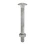 M8 x 75mm - Coach Bolt with Nut Grade 4.6 DIN 603 - Galvanised - Pack of 25