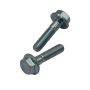 M6 x 25mm - Hexagon Set Screw Serrated Flange - BZP - Pack of 25