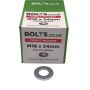 M16 - Flat Washer Form C BS 4320 - BZP - Industry Pack of 1000