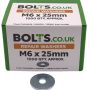 M6 x 25mm - Repair Penny Washer - BZP - Industry Pack of 1000