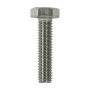 M12 x 130mm - Hexagon Set Screw Din 933 - A4 Stainless Steel - Pack of 2