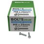 M6 x 25mm - Hexagon Set Screw DIN 933 Grade 8.8 - BZP - Industry Pack of 1000