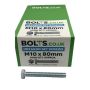 M10 x 80mm - Hexagon Set Screw DIN 933 Grade 8.8 - BZP - Industry Pack of 1000