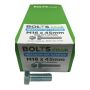 M16 x 45mm - Hexagon Set Screw DIN 933 Grade 8.8 - BZP - Industry Pack of 1000