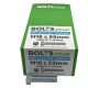 M16 x 55mm - Hexagon Set Screw DIN 933 Grade 8.8 - BZP - Industry Pack of 1000