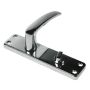 Privacy Door Handle - Wells - Polished Aluminium - Pair