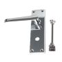 Bathroom Door Handle - Victorian - Chrome Plated - Pair