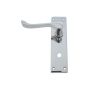 Bathroom Door Handle - Scroll - Chrome Plated - Pair