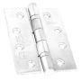 76mm x 100mm - Ball Bearing Fire Door Hinge Grade 13 - Polished Stainless Steel - Pair