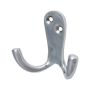 47mm x 24mm - Double Robe Hook - Polished Chrome