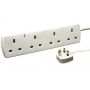 SMJ Electrical 4 Socket Extension Lead - 2 Metre