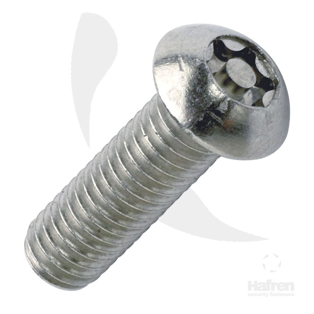 M5 x 20mm - Security Machine Screw Resistorx Button Head - A2 Stainless Steel - Pack of 25