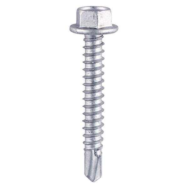10G (4.8mm) x 25mm Self Drilling Screw Hexagon DIN 7504 K BZP