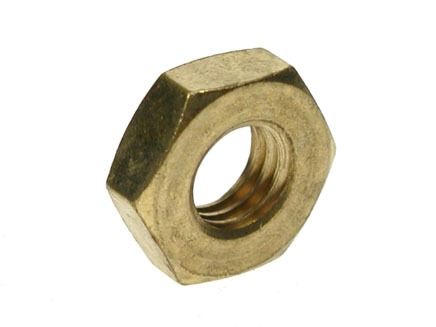 M6 - Lock Nut Hexagon - Brass - Pack of 25