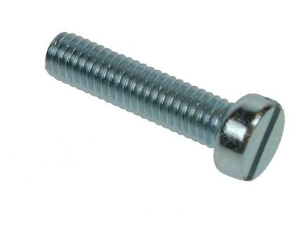 M5 x 10mm - Machine Screw Cheese Head Slotted DIN 84 - BZP - Pack of 500