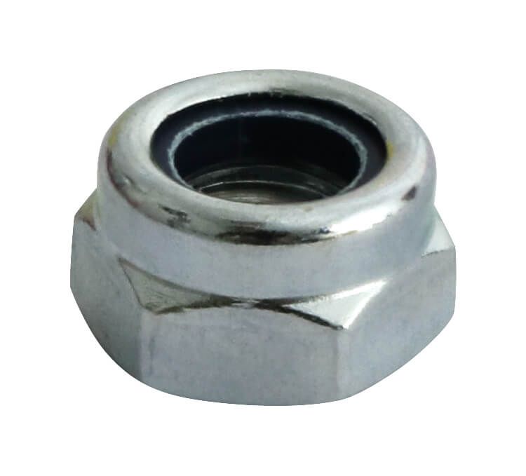 M22 - Nyloc Nut Type T DIN 985 Grade 6 - BZP - Pack of 10