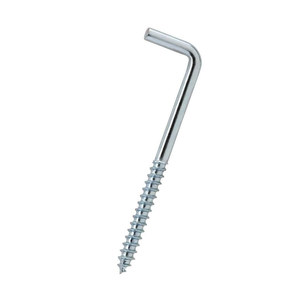50mm - Screw Hook Square - BZP - Pack of 25