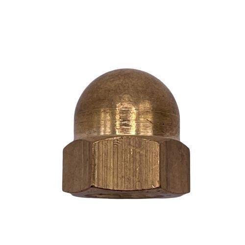 M12 - Dome Nut - Brass - Pack of 2